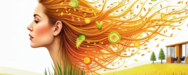 Rinçage à l'eau de riz des cheveux