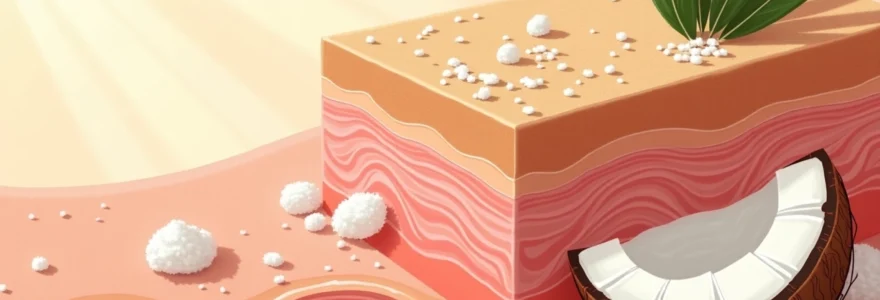 Gommage corporel au sucre et à l'huile de coco